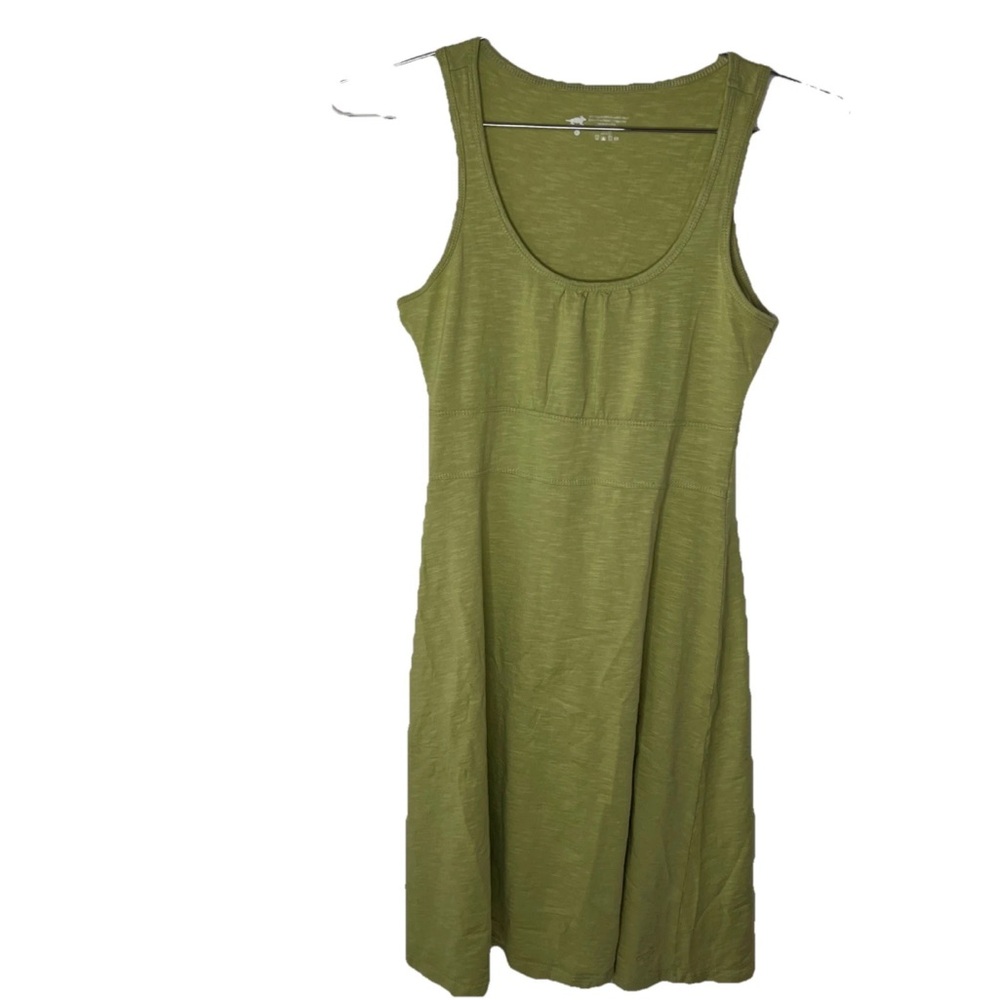 Horny Toad Lime Green Organic Cotton Woman’s Sleeveless Dress XS Lightweight